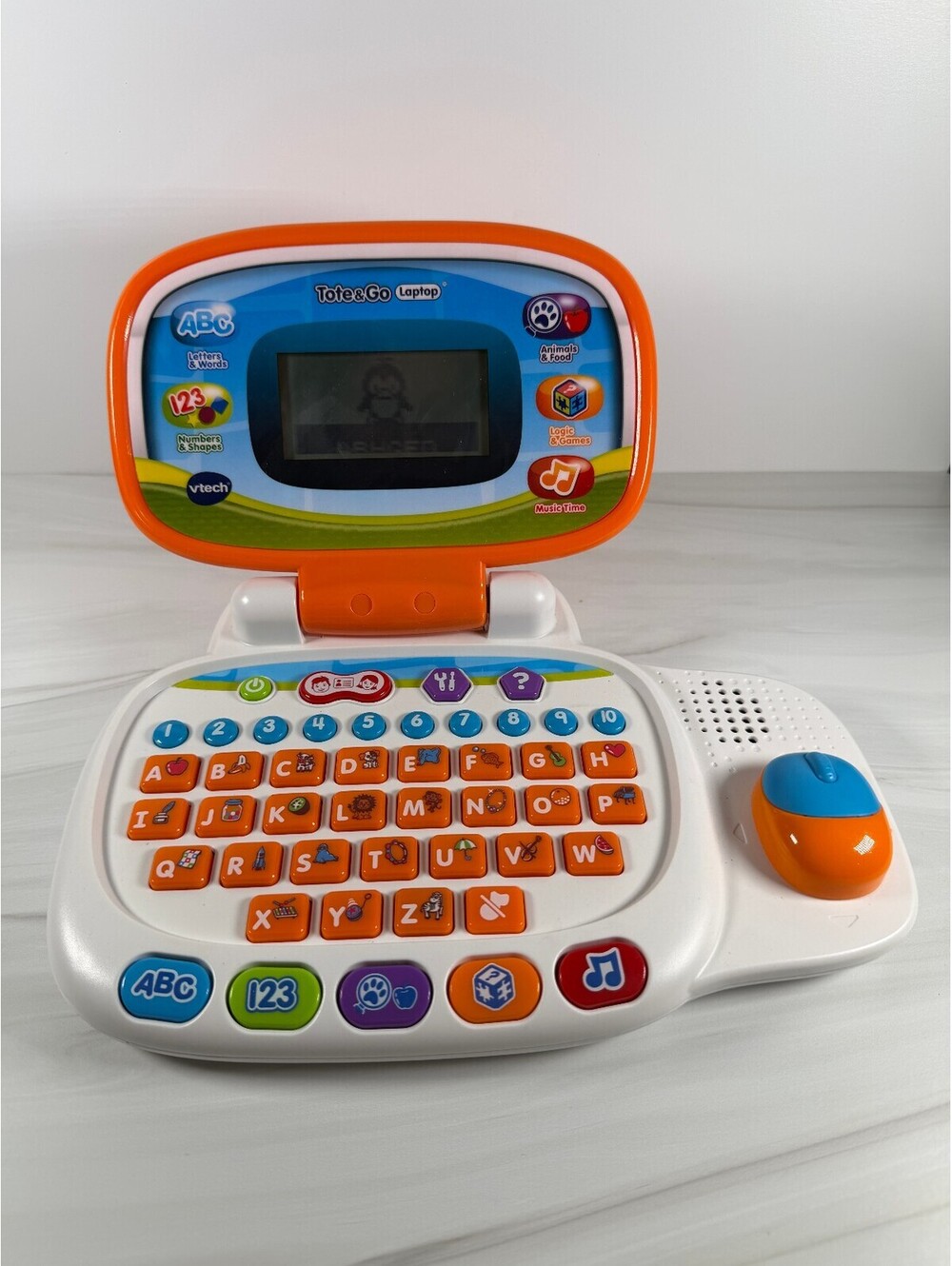 VTech Tote & Go Laptop Kids Learning Toy White Tested Working